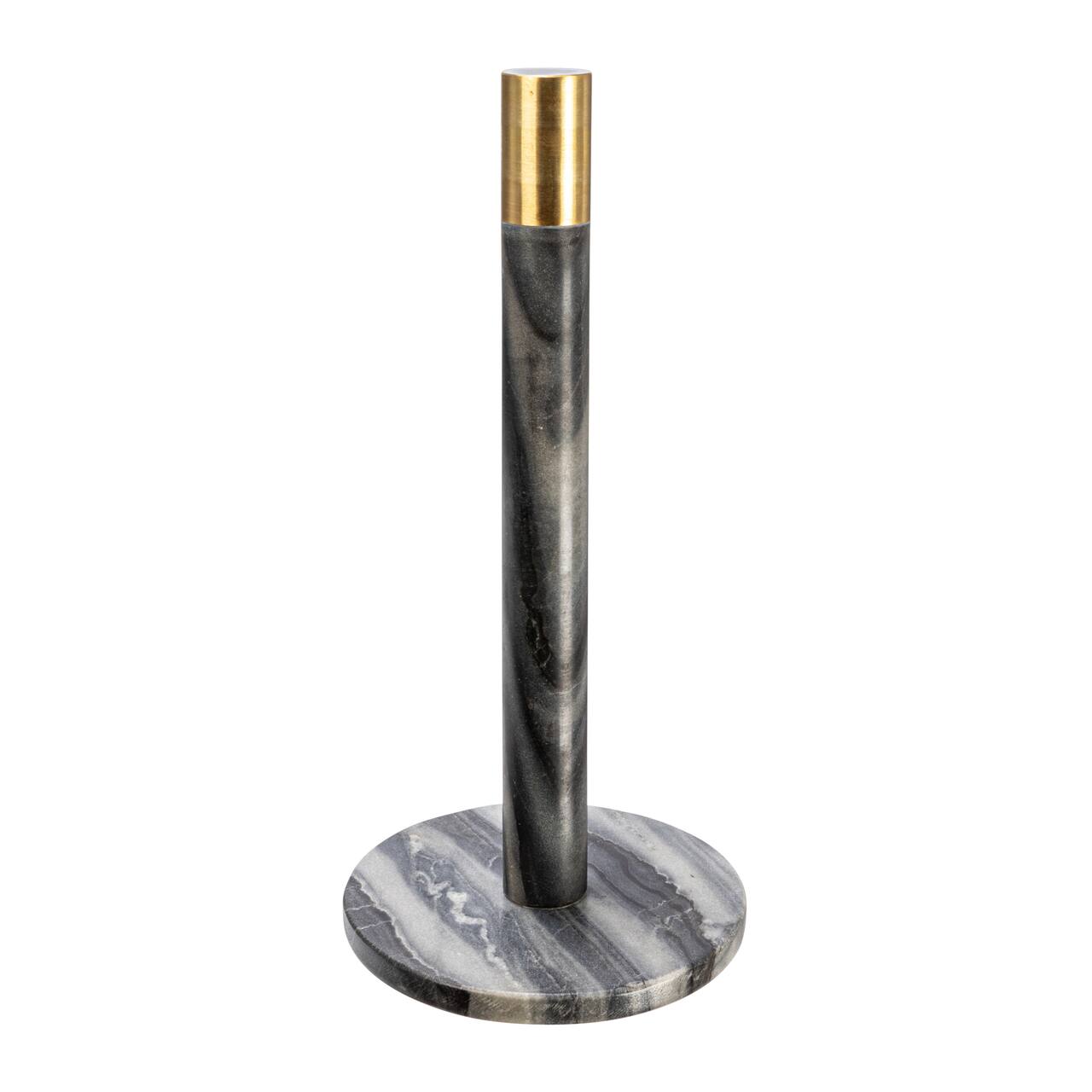 Hello Honey® 12" Modern Marble with Brass Detail Paper Towel Holder